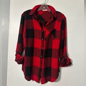 Maurice’s Women’s XS Buffalo Plaid Flannel Button-Up Shirt